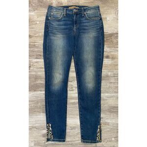 Joe’s Jeans Icon Mid Rise Skinny Ankle Rhinestone Accents Women’s Sz 26” Waist